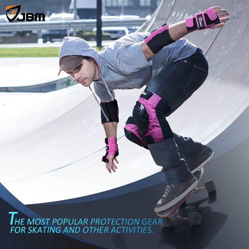JBM Adult & Kids Knee Pads Elbow Pads and Wrist Guards for Inline Skating, Roller Skating, Skateboarding, Scootering - Image 2